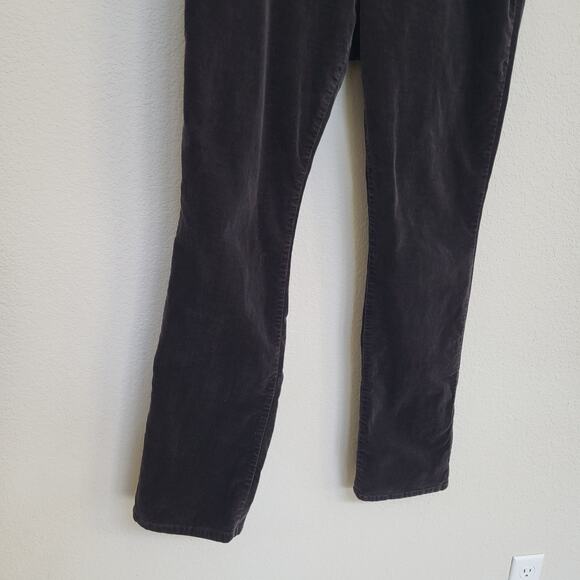 Corduroy pants Chaps Womens 16 Dark Grey Black Straight Leg Mid Rise Fall Winter - Picture 5 of 11
